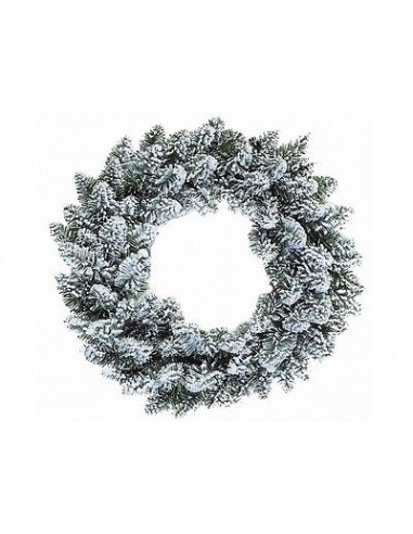 CORONA INNEVATA 55 CM FLORA su TreG Ingrosso