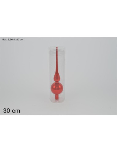 PUNTALE 59324 VETRO 30CM ROSSO LUCIDO su TreG Ingrosso