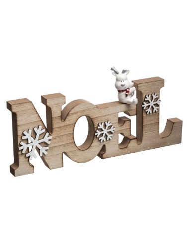 DEC NOEL SCRITTA LEGNO 30CM su TreG Ingrosso