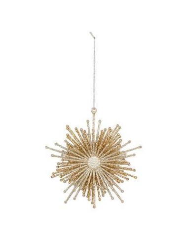 PENDENTE STELLA 134331B DORATO 12CM CON GLITTER su TreG Ingrosso