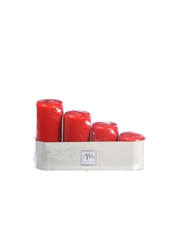 SET 4 CANDELE 40786 AVVENTO ROSSE su TreG Ingrosso