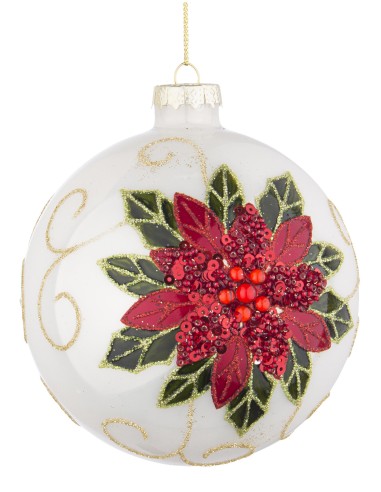 SFERA 0934352 VETRO POINSEZIA 10CM su TreG Ingrosso