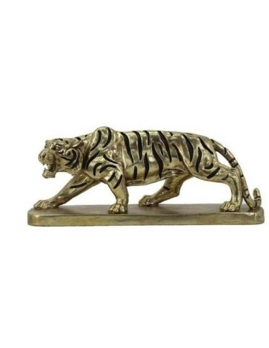 FIGURA TIGRE FD189962 RESINA 45X13,5X19CM DORATO su TreG Ingrosso