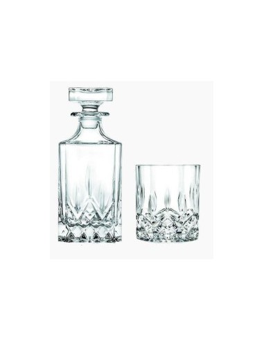 OPERA SET WHISKY 7PZ BOTTIGLIA+6 BICCHIERI su TreG Ingrosso