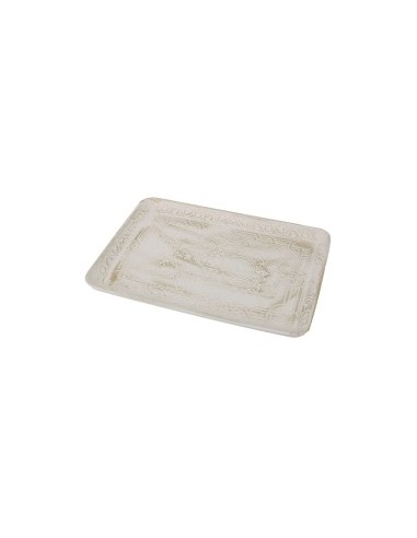 SOTTOPIATTO LEGNO BIANCO 28X20CM su TreG Ingrosso