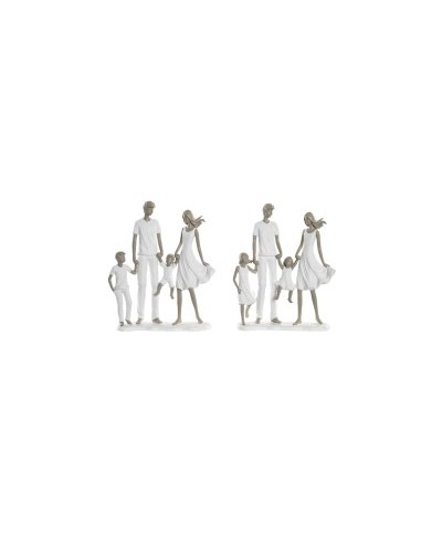 FIGURA FAMIGLIA FD203775 RESINA 20,5X6,5X24,5CM ASSORTITO su TreG I...