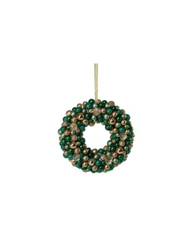 CORONA VERDE/ORO D'APP D.33CM PVC