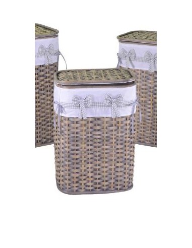 CESTONE RATTAN CARMELO CON FIOCCHI MISURA PICCOLA 192079