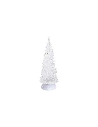 ALBERO NATALE GHIACCIO ACRILICO GLITTER LED ICE BIANCO CALDO/ BIANC...