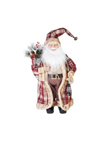 BABBO NATALE BORDEAUX H45CM POLIESTERE