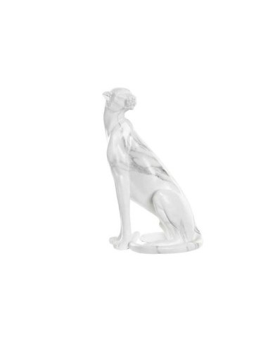 FIGURA LEOPARDO FD194714 RESINA 25X18X41CM BIANCO su TreG Ingrosso