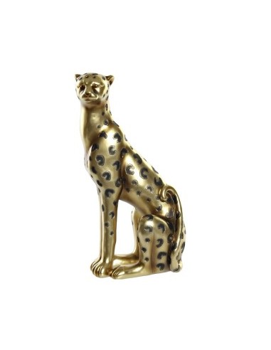 FIGURA LEOPARDO FD190313 RESINA 23,5X16X43CM DORATO su TreG Ingrosso