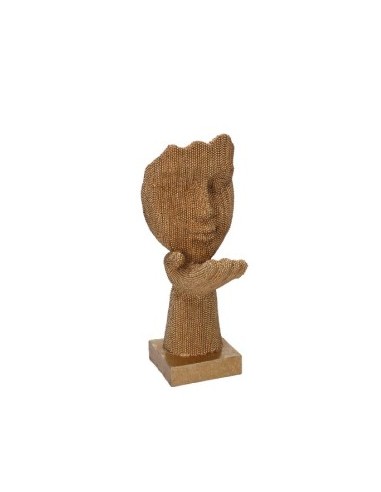 STATUA 854417 RESINA BUSTO ORO 8X8X27CM