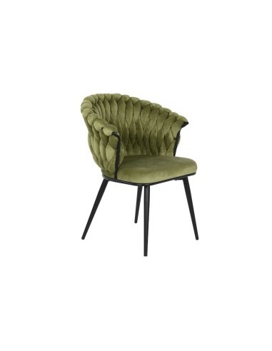 SEDIA MB207835 POLIESTERE/METALLO VERDE 60X66X84CM