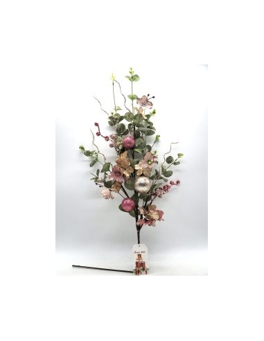 RAMO CON BACCHE H73CM ROSA/CHAMPAGNE su TreG Ingrosso