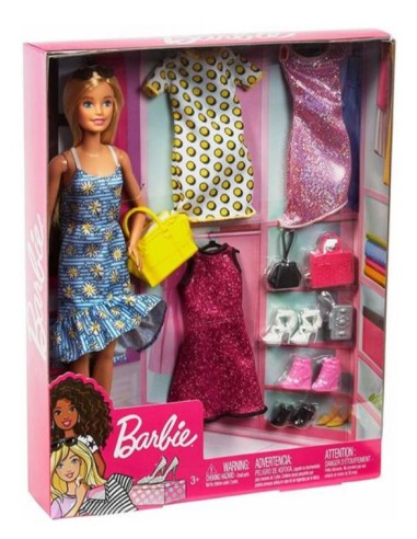 BARBIE GDJ40 BAMBOLA CON VESTITI