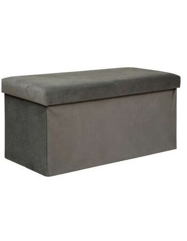 POUF 197333A VELLUTO GRIGIO 76X38X38CM