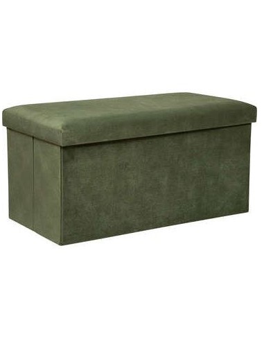 POUF 197333D VELLUTO VERDE KAKI 76X38X38CM