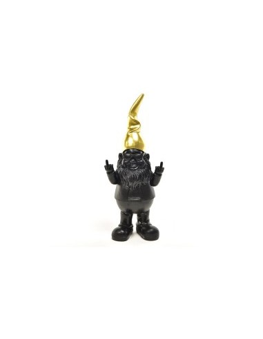 BABBO NATALE VAFF RESINA NERO/ORO 10,5X8X17,5CM