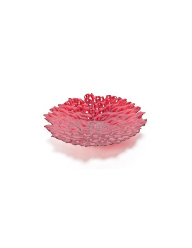 CENTROTAVOLA VETRO KARINA ROSSO 39,5X7,5CM