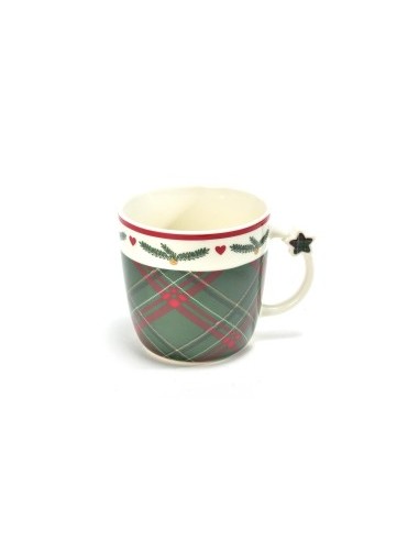 TAZZA CERAMICA TARTAN VERDE 350ML