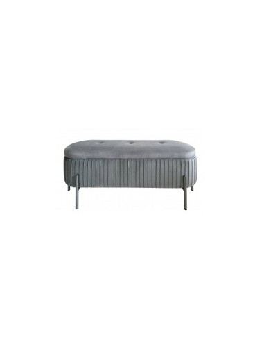 PANCA 100355 KIRBY VELLUTO GRIGIO 110X45X46CM