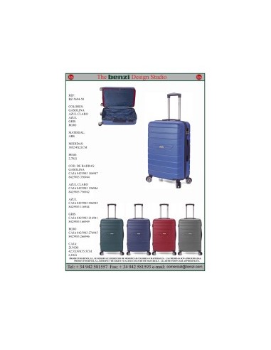 TROLLEY BZ.5694 BLU 50CM ABS 4RUOTE