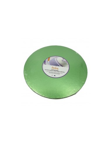 SOTTOTORTA TONDO 25x1,2cm VERDE CHIARO 0931939 DECORA su TreG Ingrosso