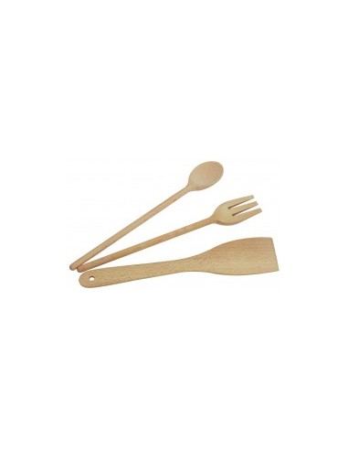 TRIS UTENSILI CUCINA IN LEGNO 40 CM 35172 su TreG Ingrosso