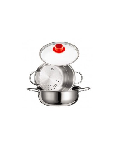 EATITALY VAPORIERA D.26CM CON COPERCHIO INOXRIV su TreG Ingrosso