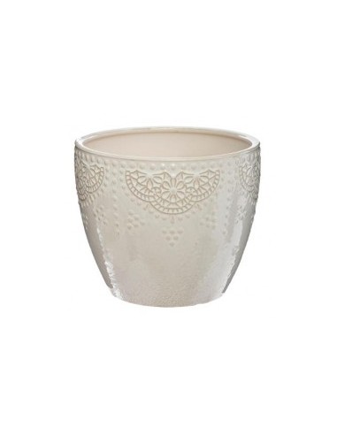 CACHEPOT 168622A 1 MISURA CREMA D20X17CM su TreG Ingrosso