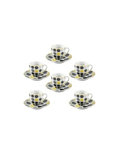 ITACA SET 6TZ CAFFE 25189 CON PIATTINO su TreG Ingrosso