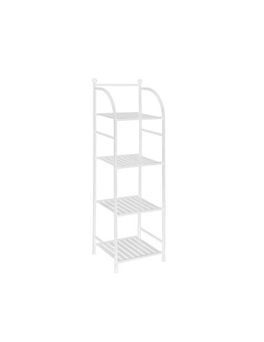 SCAFFALE METALLO BIANCO 4 RIPIANI 33X27X116CM su TreG Ingrosso