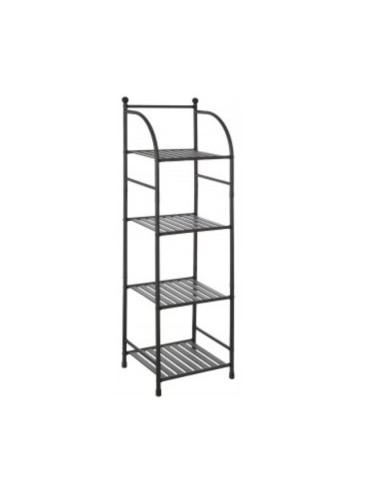 SCAFFALE METALLO NERO 4 RIPIANI 33X27X116CM su TreG Ingrosso