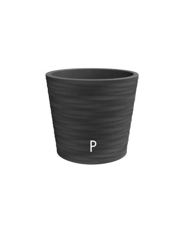 HERMES VASO ELEGANCE 30CM ANTRACITE su TreG Ingrosso