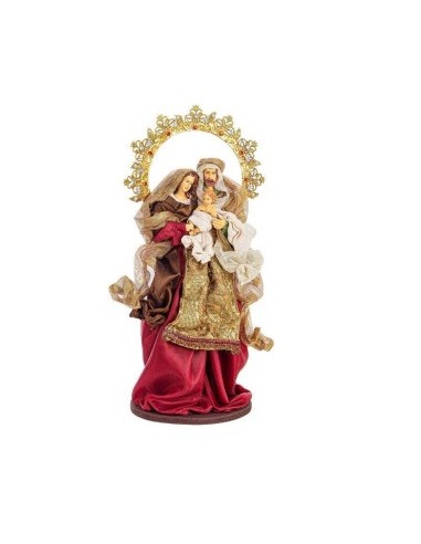 SACRA FAMIGLIA BAROQUE ROSSO 19X15X38CM su TreG Ingrosso