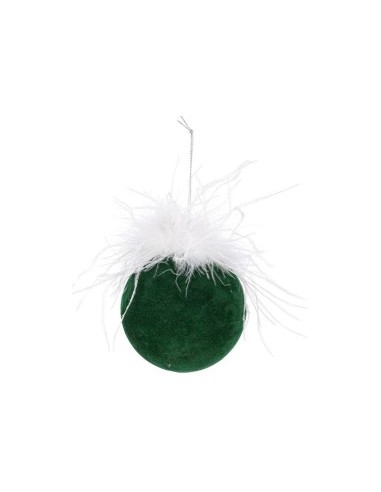 SFERA VETRO PLUMMY 10CM VERDE SCURO su TreG Ingrosso