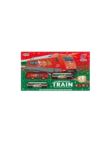 TRENINO CHRISTMAS TRAIN 59X6,5X33,5CM LUCI E SUONI su TreG Ingrosso