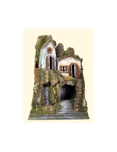 PRESEPE CASCATA C/LUCI 45X52X70CM su TreG Ingrosso