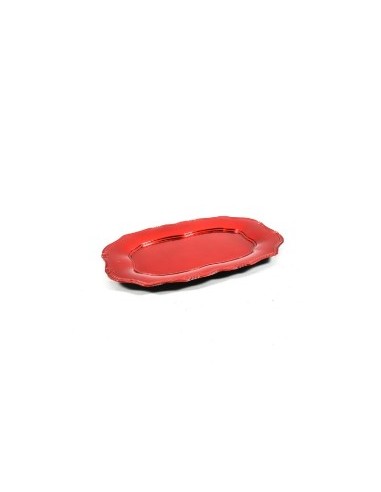 VASSOIO ROSSO IN PLASTICA 38X26,5X2CM su TreG Ingrosso