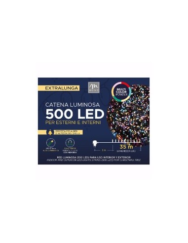 CATENA 500 LED COLORE POWDER 8 GIOCHI DA ESTERNO su TreG Ingrosso