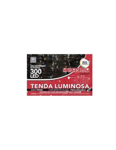 TENDA 300 LED MULTICOLORE POWDER CON FLASH, PROLUNGABILE DA ESTERNO...