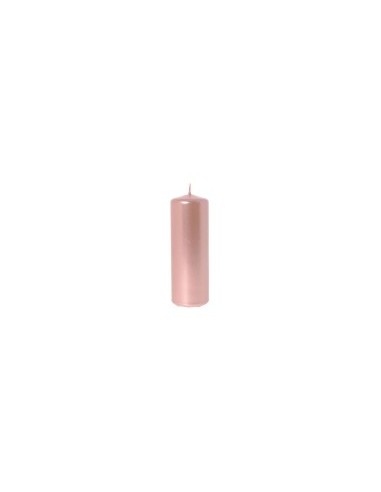 CANDELA PILLAR LUCIDA ROSE GOLD 15X5CM su TreG Ingrosso