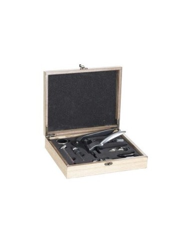 KIT SOMMELIER 160755 9PZ SCATOLA LEGNO