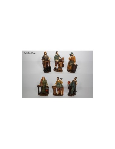 PERSONAGGIO PRESEPE MESTIERE 15CM ASSORT su TreG Ingrosso