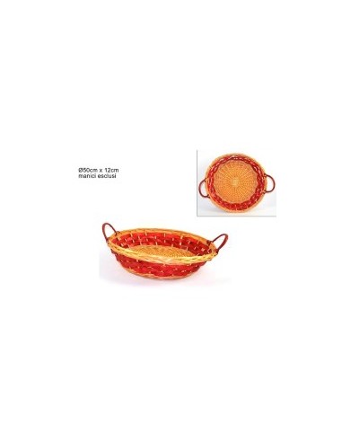 CESTA 38014 TONDA FASCIA ROSSA 50CM (0330) su TreG Ingrosso