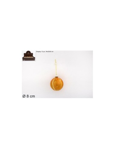 SFERA 969485 VETRO 8CM MARMORIZZATA ORO su TreG Ingrosso