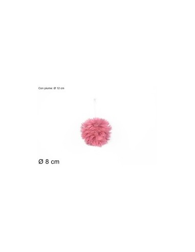 SFERA 005607 PIUME 8CM ROSA su TreG Ingrosso