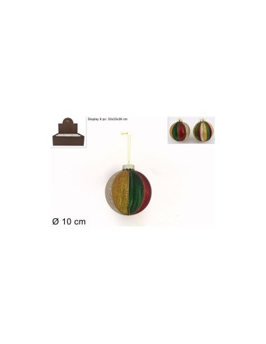 SFERA VETRO 10CM MULTICOLOR ASSORTITO su TreG Ingrosso