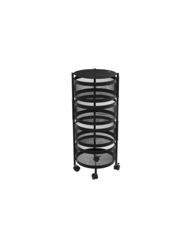 CARRELLO CUCINA 181832 4 CASSETTI METALLO 33X76CM NERO su TreG Ingr...